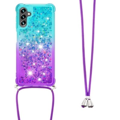 Samsung Galaxy A34 5G "Yibo" Shine Strap чехол из твердого силикона (TPU) - фиолетовый/синий | Vacins.lv