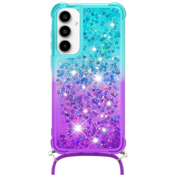 "Yibo" Shine Strap чехол из твердого силикона (TPU) - фиолетовый/синий (Galaxy A35)