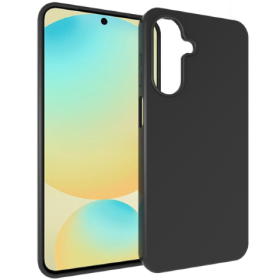 Samsung Galaxy A26 cieta silikona (TPU) melns apvalks | Vacins.lv