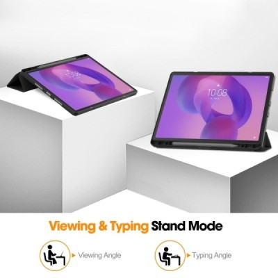 Lenovo Idea Tab Pro "Kasi" Stylus чёрный кожаный чехол - книжка с местом для стилуса | Vacins.lv