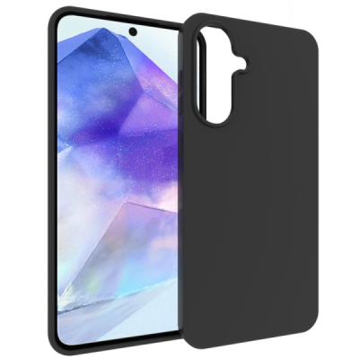 Samsung Galaxy A56 cieta silikona (TPU) melns apvalks | Vacins.lv