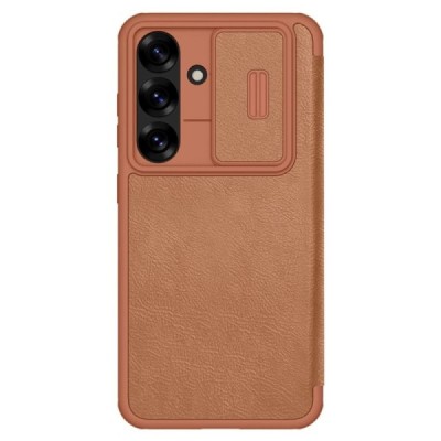 Greznais "Nillkin" Qin Pro sērijas ādas atvērams brūns Samsung Galaxy A56 maciņš | Vacins.lv