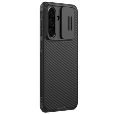 Samsung Galaxy A36 "Nillkin" CamShield Pro чёрный чехол с защитной крышкой для камеры | Vacins.lv
