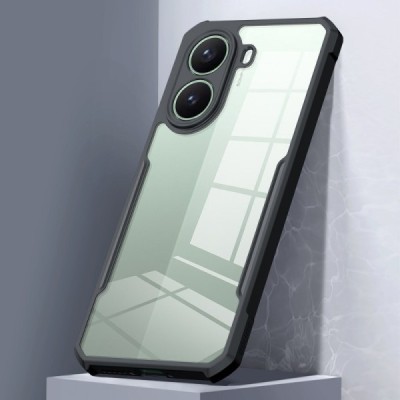 Xiaomi Poco X7 Pro 5G "XUNDD" dzidrs apmales melnā krāsā cieta silikona (TPU) akrils apvalks | Vacins.lv