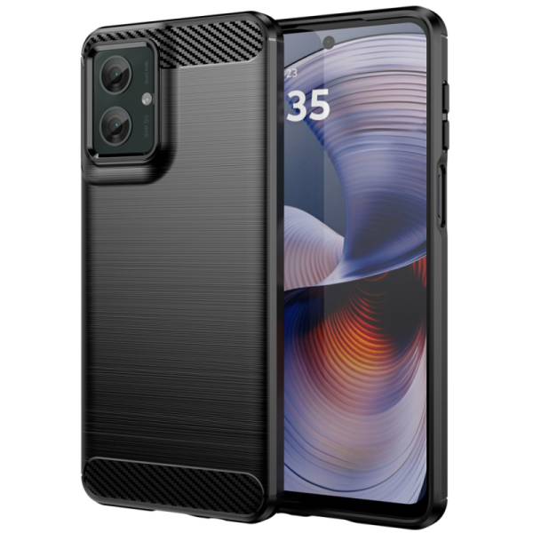 Твердый силиконовый чехол (TPU) "AILES" Carbon - чёрный (Motorola Moto G55 5G)