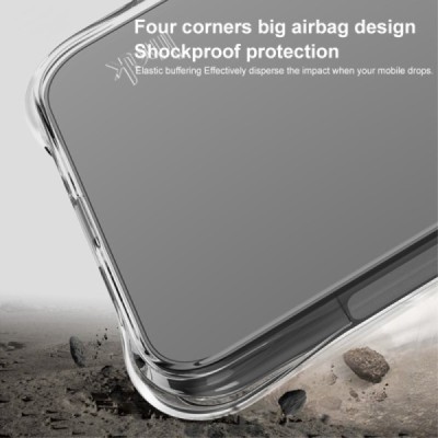 Xiaomi Redmi Note 14 Pro+ 5G "Imak" усиленный твердый силиконовый TPU airbag прозрачный чехол | Vacins.lv