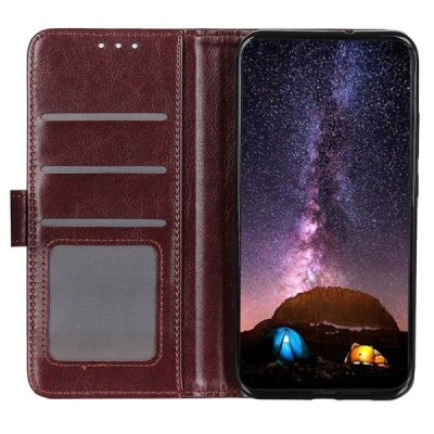 Samsung Galaxy S24+ / S25+ Binfen atvēramais brūns maciņš - maks | Vacins.lv
