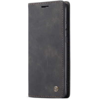 OnePlus 8T CaseMe Retro solīds atvēramais ādas melns maciņš - maks | Vacins.lv