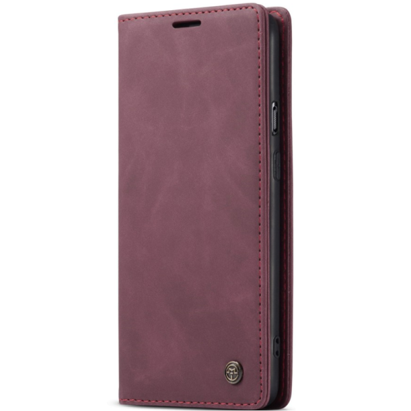 Кожиный чехол-книжка "CaseMe" Retro - бордовый (OnePlus 8T)