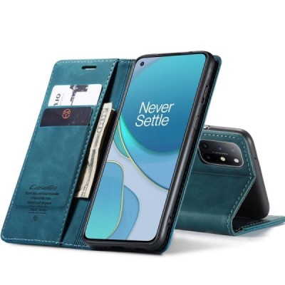 OnePlus 8T CaseMe Retro открываемый, зелёный, кожаный чехол – книжка | Vacins.lv