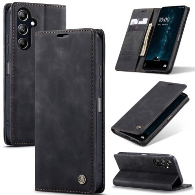 Samsung Galaxy A26 CaseMe Retro открываемый, Чёрного цвета, кожаный чехол – книжка | Vacins.lv