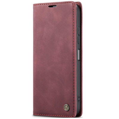 Samsung Galaxy A26 CaseMe Retro открываемый, бордовый, кожаный чехол – книжка | Vacins.lv