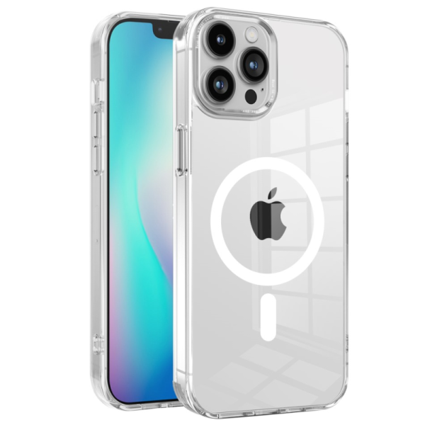 "Tubi" MagSafe Твердое силиконовый (ТПУ) чехол — прозрачный (iPhone 15)