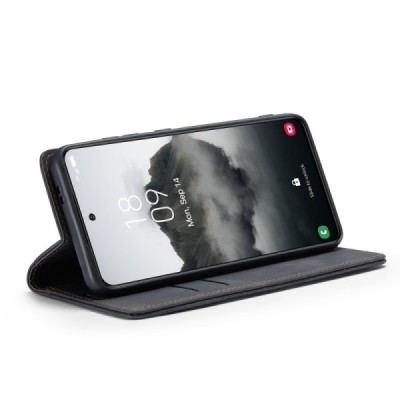 Samsung Galaxy S24 / S25 CaseMe Retro открываемый, Чёрного цвета, кожаный чехол – книжка | Vacins.lv