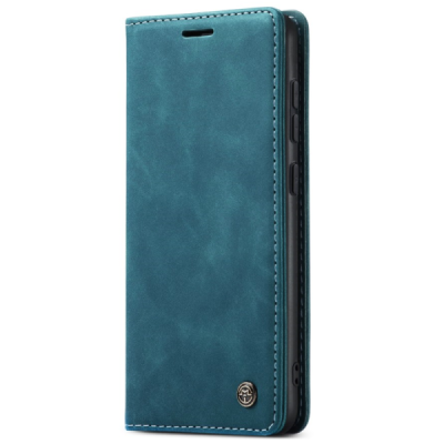 Samsung Galaxy S24 / S25 CaseMe Retro solīds atvēramais ādas zaļš maciņš - maks | Vacins.lv