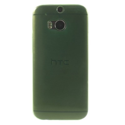 HTC One M8 dzidrs (caurspīdīgs) cieta silikona TPU pasaulē planākais zaļš futrālis / Vacins.lv