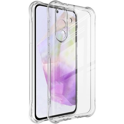 Samsung Galaxy A56 "Imak" pastiprinātas aizsardzības cieta silikona (TPU) airbag dzidrs (caurspīdīgs) vāciņš | Vacins.lv