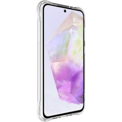 Samsung Galaxy A56 "Imak" усиленный твердый силиконовый TPU airbag прозрачный чехол | Vacins.lv