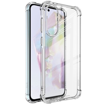 Samsung Galaxy A56 "Imak" pastiprinātas aizsardzības cieta silikona (TPU) dzidrs (caurspīdīgs) vāciņš | Vacins.lv