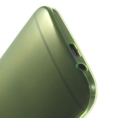 HTC One M8 dzidrs (caurspīdīgs) cieta silikona TPU pasaulē planākais zaļš futrālis / Vacins.lv