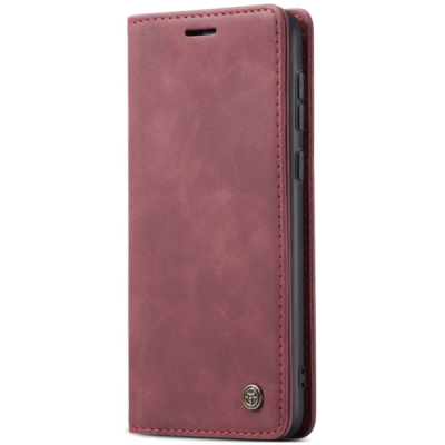 Samsung Galaxy A56 CaseMe Retro открываемый, бордовый, кожаный чехол – книжка | Vacins.lv
