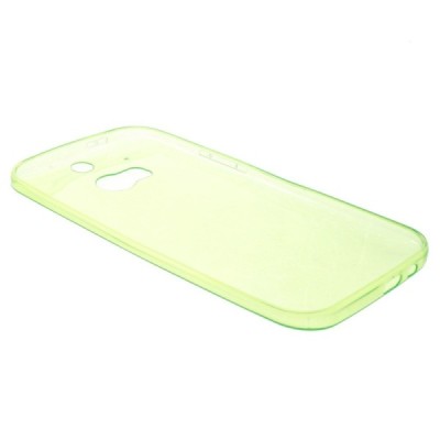 HTC One M8 dzidrs (caurspīdīgs) cieta silikona TPU pasaulē planākais zaļš futrālis / Vacins.lv
