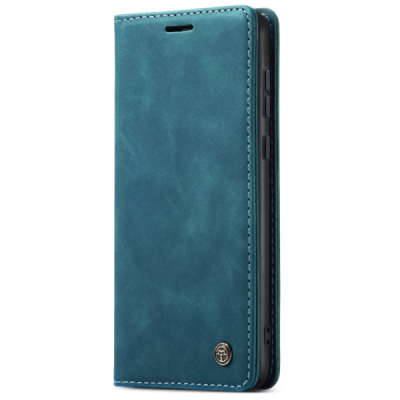 Samsung Galaxy A56 CaseMe Retro solīds atvēramais ādas zaļš maciņš - maks | Vacins.lv