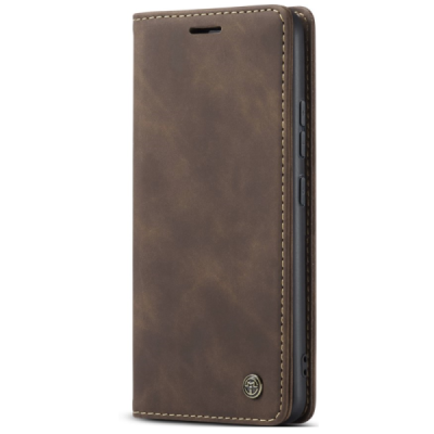 Xiaomi Redmi Note 14 Pro (Pro+) 5G (Poco X7 5G) CaseMe Retro solīds atvēramais ādas brūns maciņš - maks | Vacins.lv