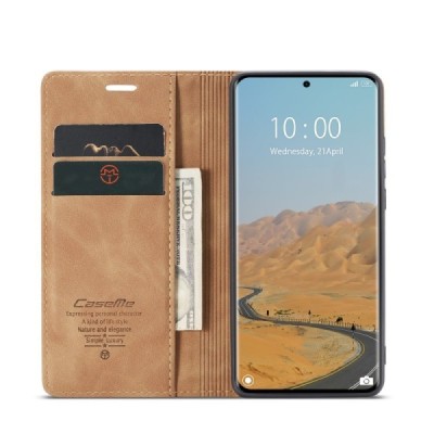 Xiaomi Redmi Note 14 Pro (Pro+) 5G (Poco X7 5G) CaseMe Retro открываемый, светло-коричневый, кожаный чехол – книжка | Vacins.lv