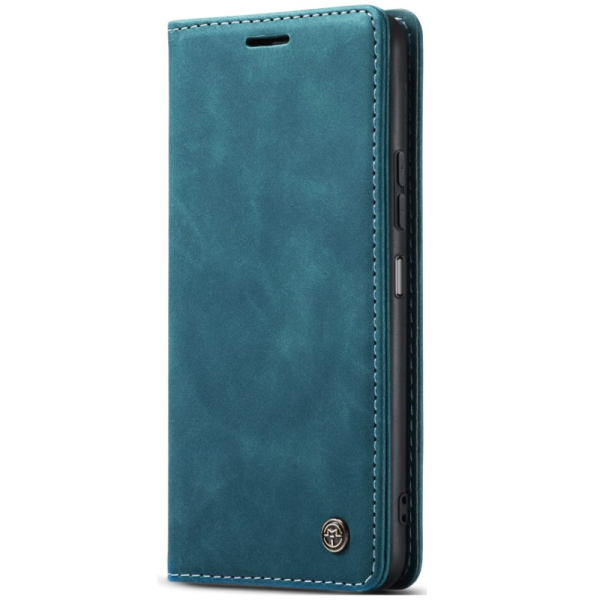 Кожиный чехол-книжка "CaseMe" Retro - зелёный (Redmi 13 / Poco M6 4G / Redmi Note 13R 5G)