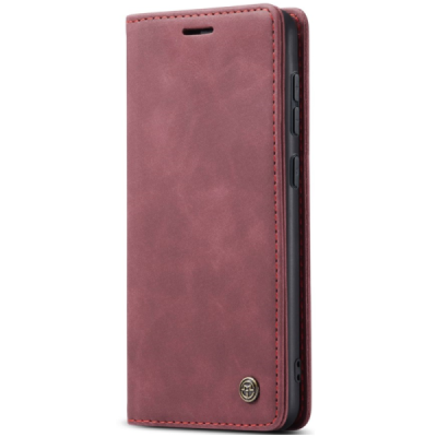 Samsung Galaxy S24+ / S25+ CaseMe Retro solīds atvēramais ādas bordo maciņš - maks | Vacins.lv