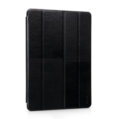 Greznais „HOCO“ Crystal Fashion sērijas ādas atvērams melns Apple iPad Air 2 futrālis / Vacins.lv