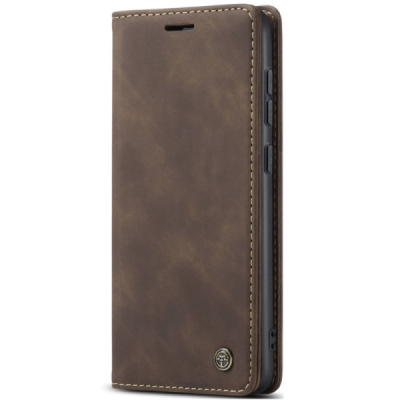 Samsung Galaxy S24+ / S25+ CaseMe Retro solīds atvēramais ādas brūns maciņš - maks | Vacins.lv