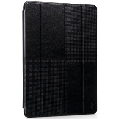 Greznais „HOCO“ Crystal Fashion sērijas ādas atvērams melns Apple iPad Air 2 futrālis / Vacins.lv