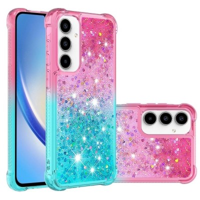 Samsung Galaxy A36 "Yibo" Shine чехол из твердого силикона (TPU) - розовый/синий | Vacins.lv