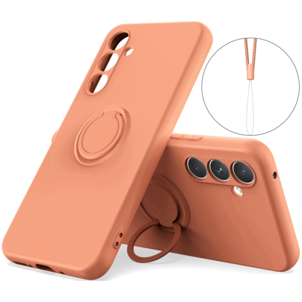 „Ring“ Kickstand (TPU) apvalks - oranžs (Galaxy A55)