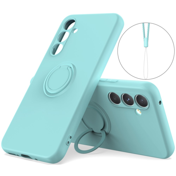 "Dechen" Ring Kickstand твердый силиконовый (TPU) чехол - мятный (Galaxy A15)