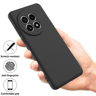 OnePlus 13R "Shell" cieta silikona (TPU) apvalks - melns | vacins.lv