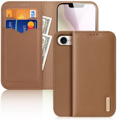 „Dux Ducis“ Hivo чехол-книжка - коричневый (iPhone 17e / 16e)
