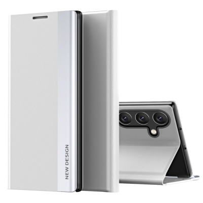 Samsung Galaxy A35 Baoshi Side Line pelēks atvērams maciņš (maks) | Vacins.lv