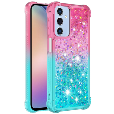 Samsung Galaxy A26 "Yibo" Shine cietā silikona (TPU) vāciņš - rozs/zils | Vacins.lv