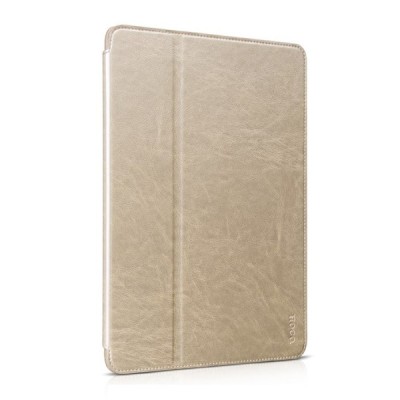 Greznais „HOCO“ Retro sērijas ādas atvērams zelta Apple iPad Air 2 futrālis / Vacins.lv