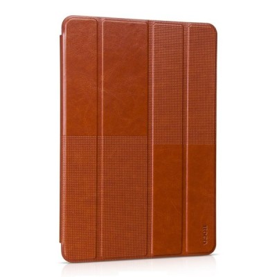 Greznais „HOCO“ Crystal Fashion sērijas ādas atvērams brūns Apple iPad Air 2 futrālis / Vacins.lv