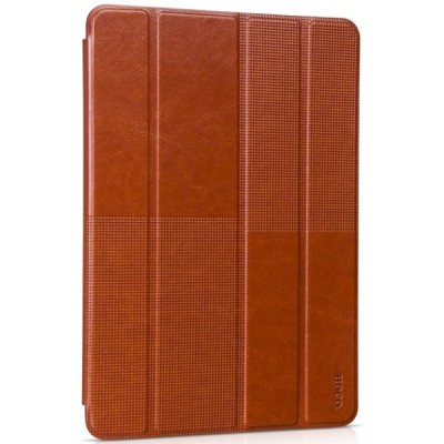 Greznais „HOCO“ Crystal Fashion sērijas ādas atvērams brūns Apple iPad Air 2 futrālis / Vacins.lv