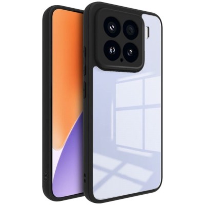Xiaomi 15 "Imak" твердый силиконовый (TPU) прозрачный (с черной рамкой) чехол | Vacins.lv