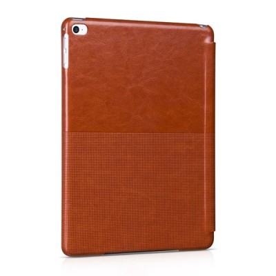 Greznais „HOCO“ Crystal Fashion sērijas ādas atvērams brūns Apple iPad Air 2 futrālis / Vacins.lv