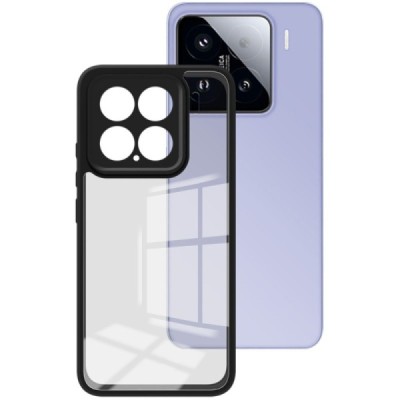 Xiaomi 15 "Imak" твердый силиконовый (TPU) прозрачный (с черной рамкой) чехол | Vacins.lv