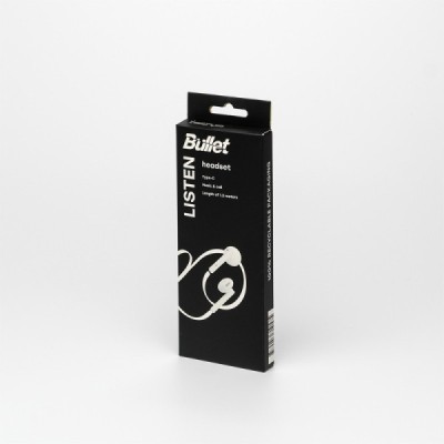"Bullet" наушники с разъемом AUX 3.5mm - белые | Vacins.lv