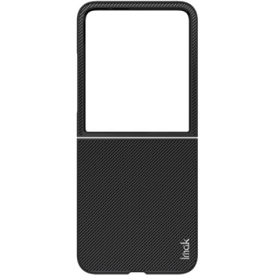 „IMAK“ Carbon Fiber plastmasas apvalks - melns (Motorola Razr 50 Ultra / 60 Pro / 70+)