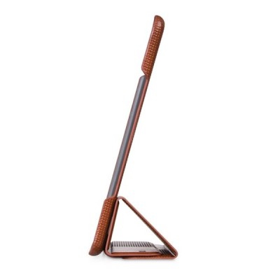 Greznais „HOCO“ Crystal Fashion sērijas ādas atvērams brūns Apple iPad Air 2 futrālis / Vacins.lv